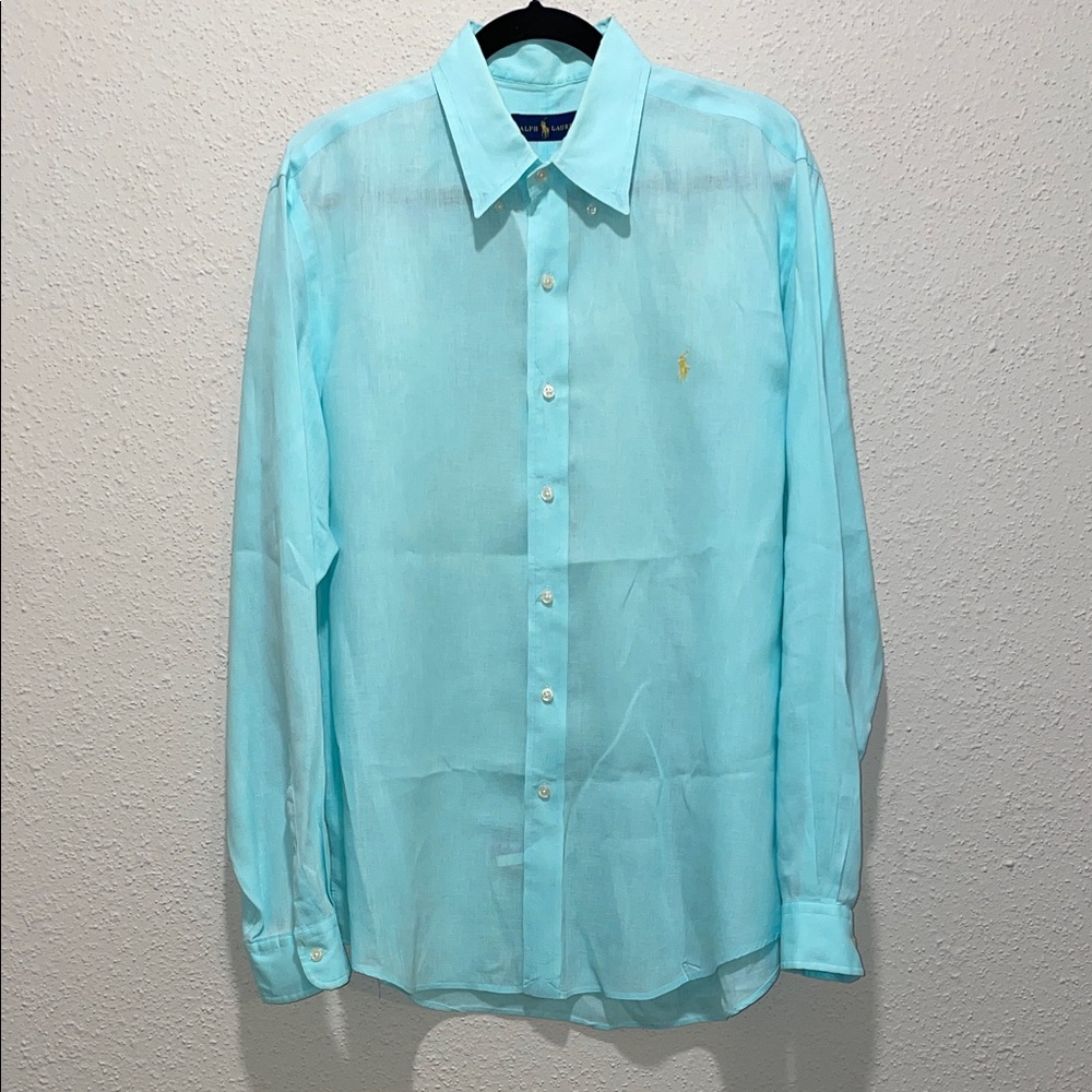 Men's Light Blue Polo by Ralph Lauren Shirt